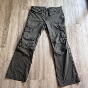 REI Co-Op Women Sz 10P Pants Gorpcore Convertible Olive Green Outdoor Hike Cargo